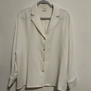 Wilfred Cream Button-Front Blouse